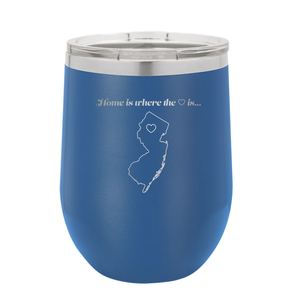 New Jersey Heart Wine Cup | Royal Blue