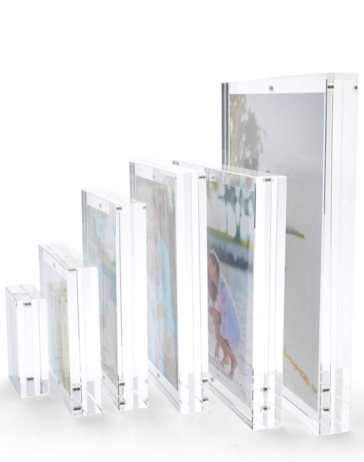 Clear Acrylic 4" x 4" Double-Sided Thick Block Frame