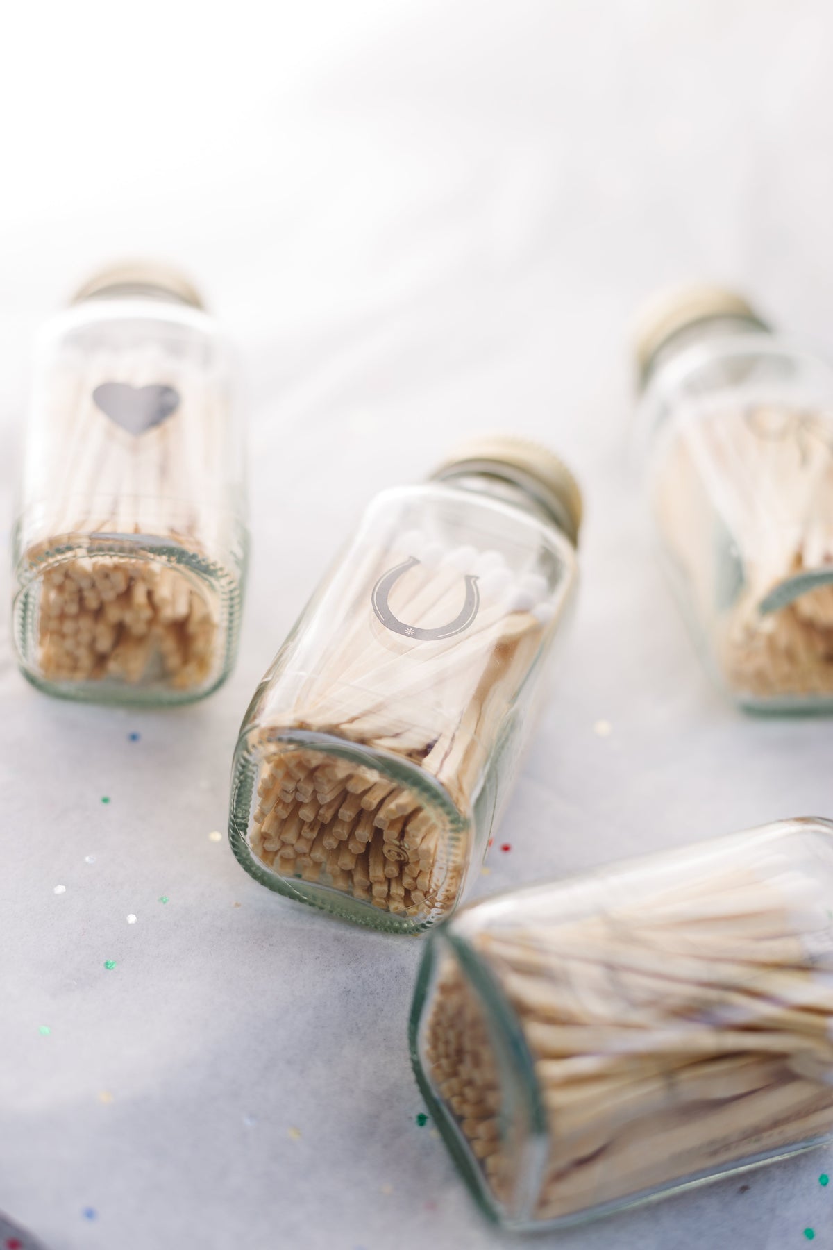 The Perfect Match 2" White Match Jar | Wedding Match Holder