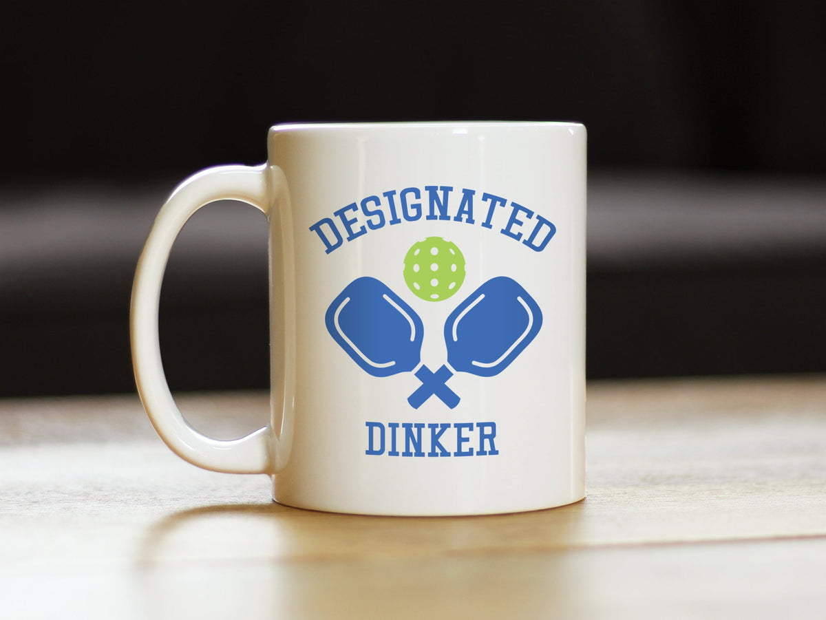 Designated Dinker - Funny Pickleball Coffee Mug Gifts for Women and Men