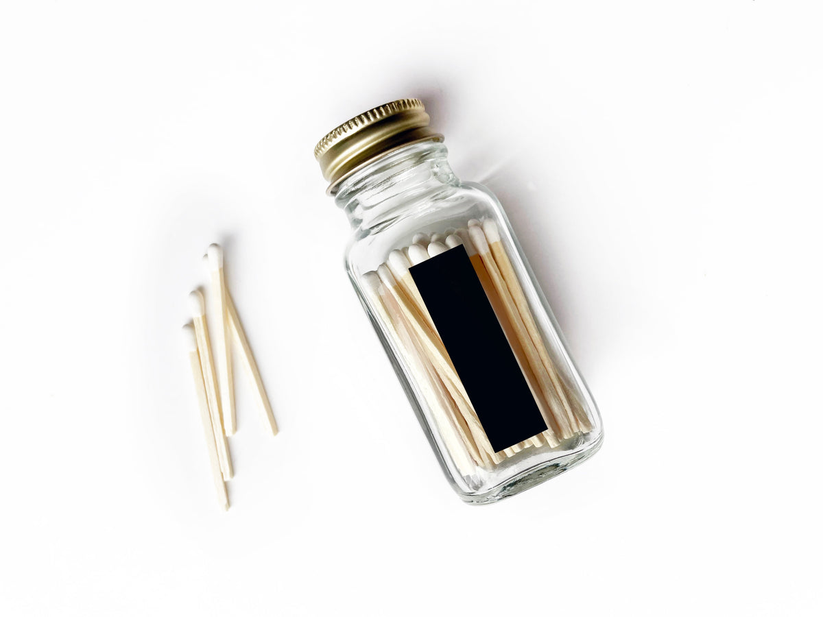 Lighthouse 2" White Match Jar | Rocky Point Match Holder