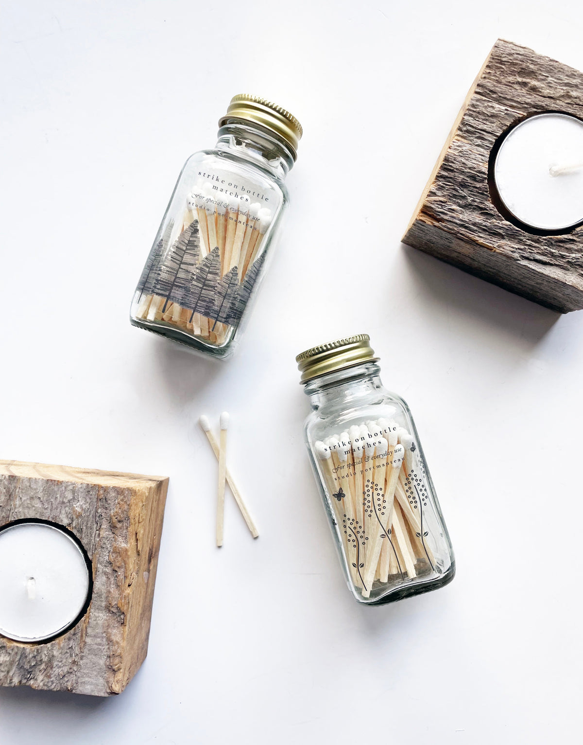 The Perfect Match 2" White Match Jar | Wedding Match Holder