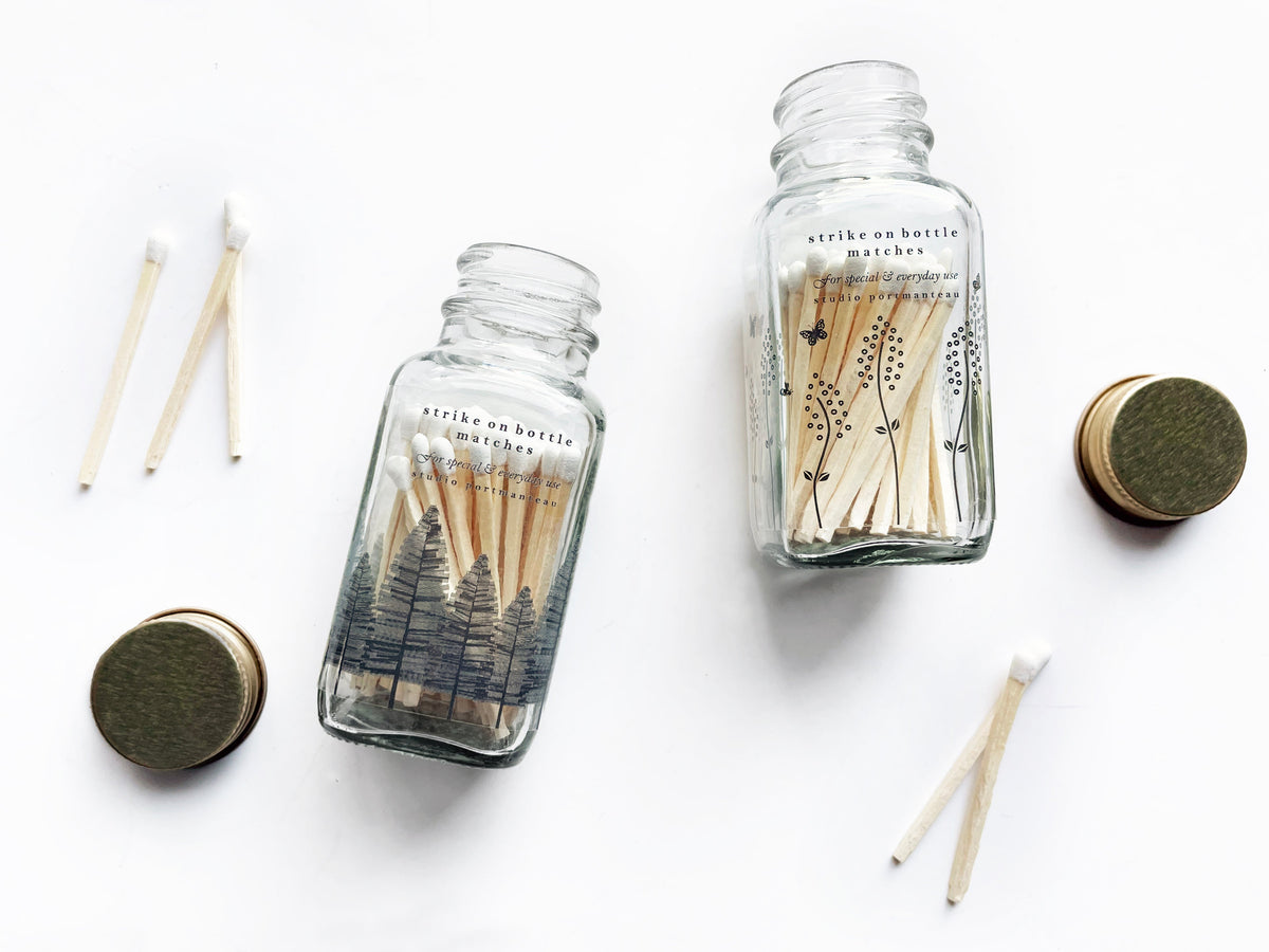 The Perfect Match 2" White Match Jar | Wedding Match Holder