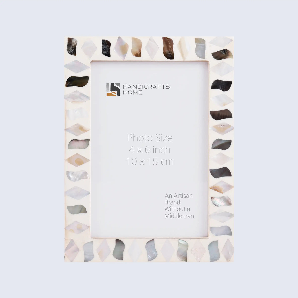 Picture Frames Pearlescent Fossil Collection Mother of Pearl Resin White 3 Sizes