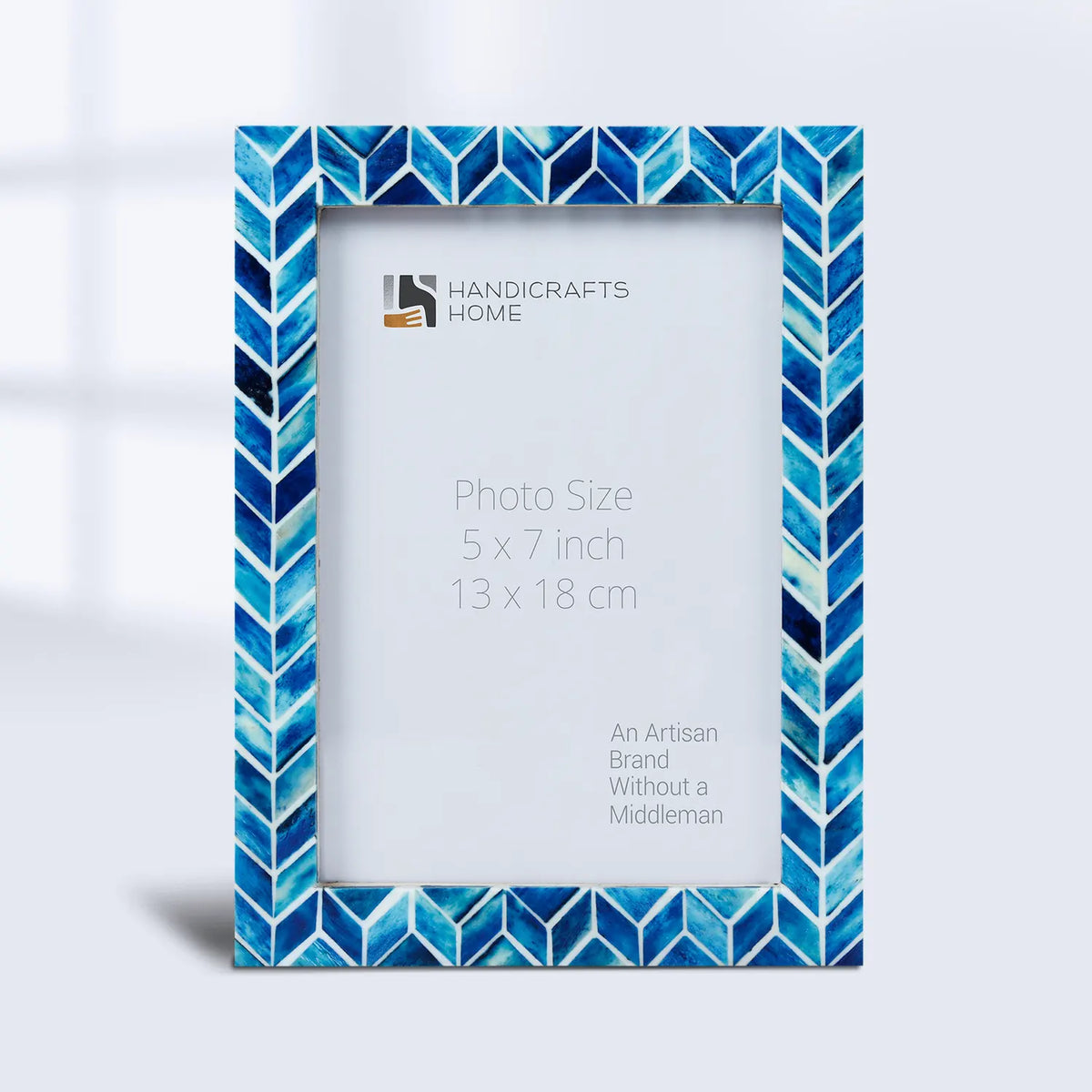 Picture Frame Arctic Ice Pattern Collection Resin inlay Blue & White – 4x6, 5x7 & 8x10