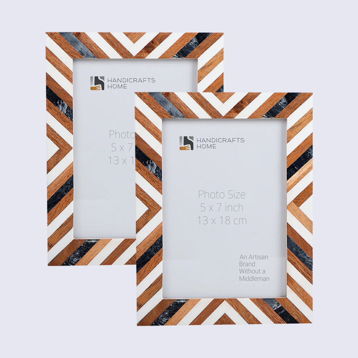 Picture Frames Marquet Cosmo Pattern Resin Inlay Collection in 8 Sizes, Pack of 2