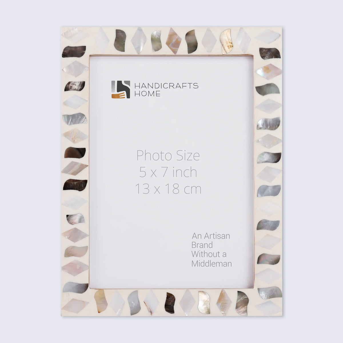Picture Frames Pearlescent Fossil Collection Mother of Pearl Resin White 3 Sizes