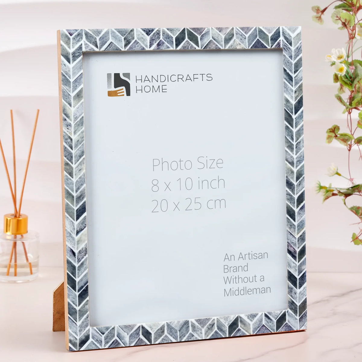Grey Bone Inlay Picture Frame Arctic Smoke Col. 4x6 5x7 8x10