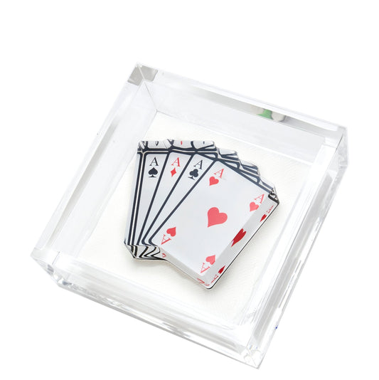 Aces Acrylic Cocktail Napkin Holder