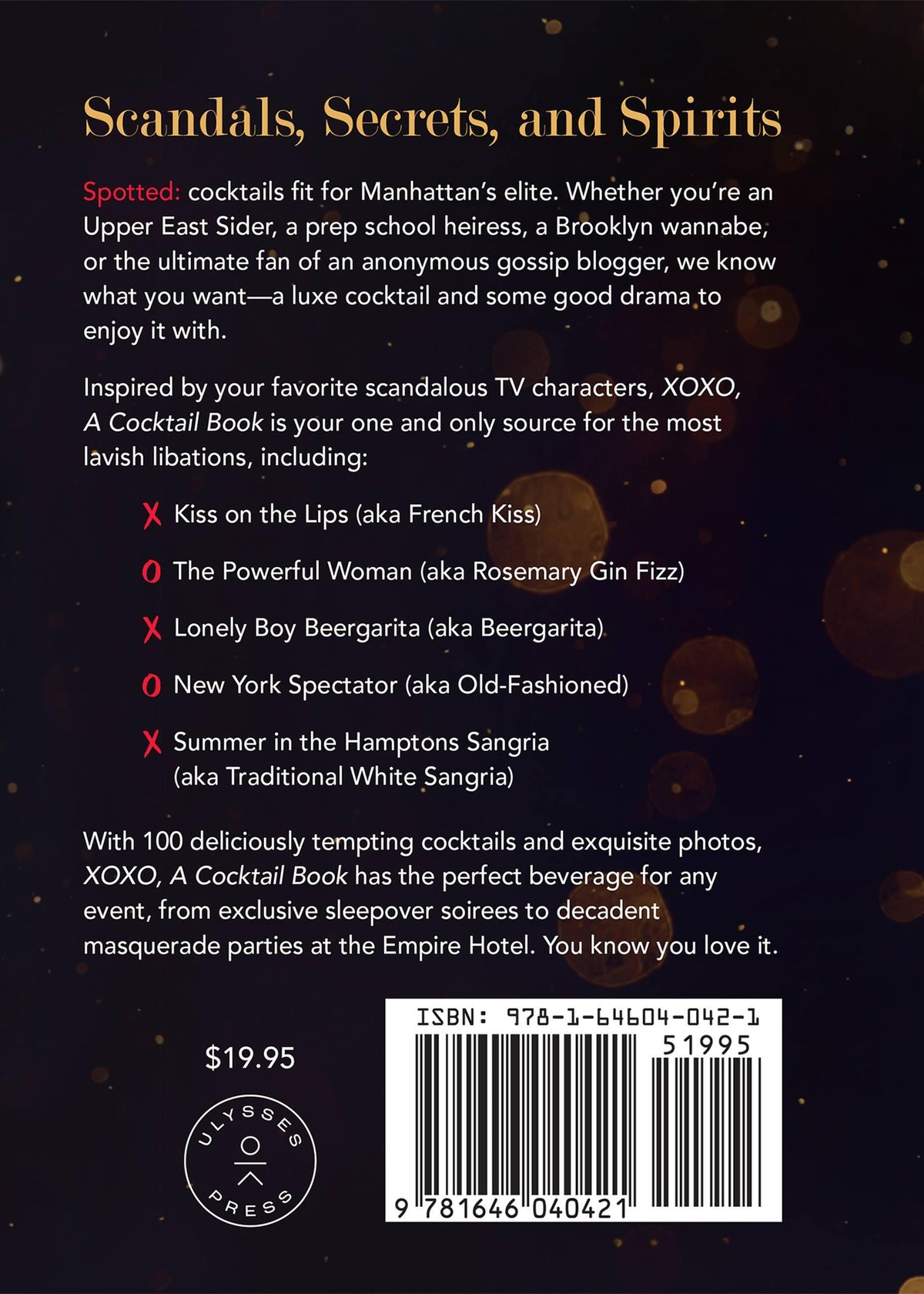 XOXO, A Cocktail Book