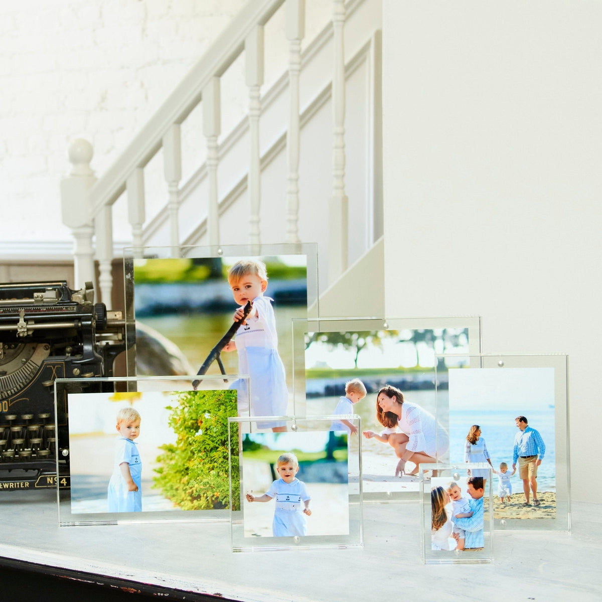 Clear Acrylic 4" x 4" Double-Sided Thick Block Frame