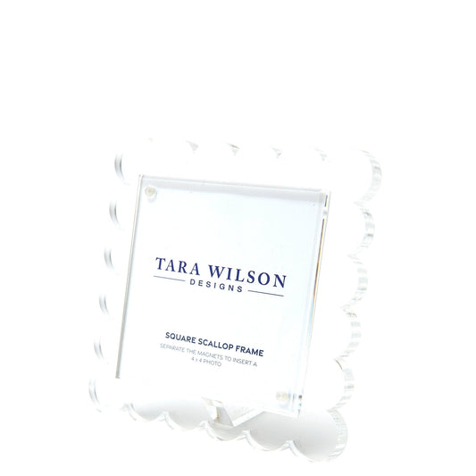 Clear Acrylic Square Scallop Frame