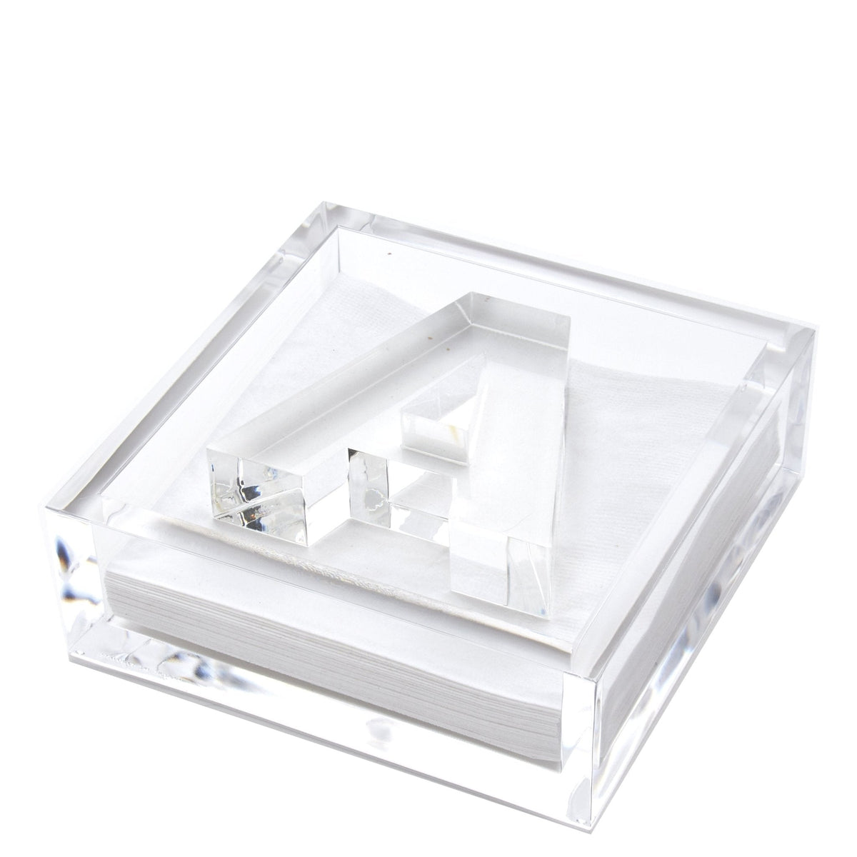 Initial Acrylic Cocktail Napkin Holder