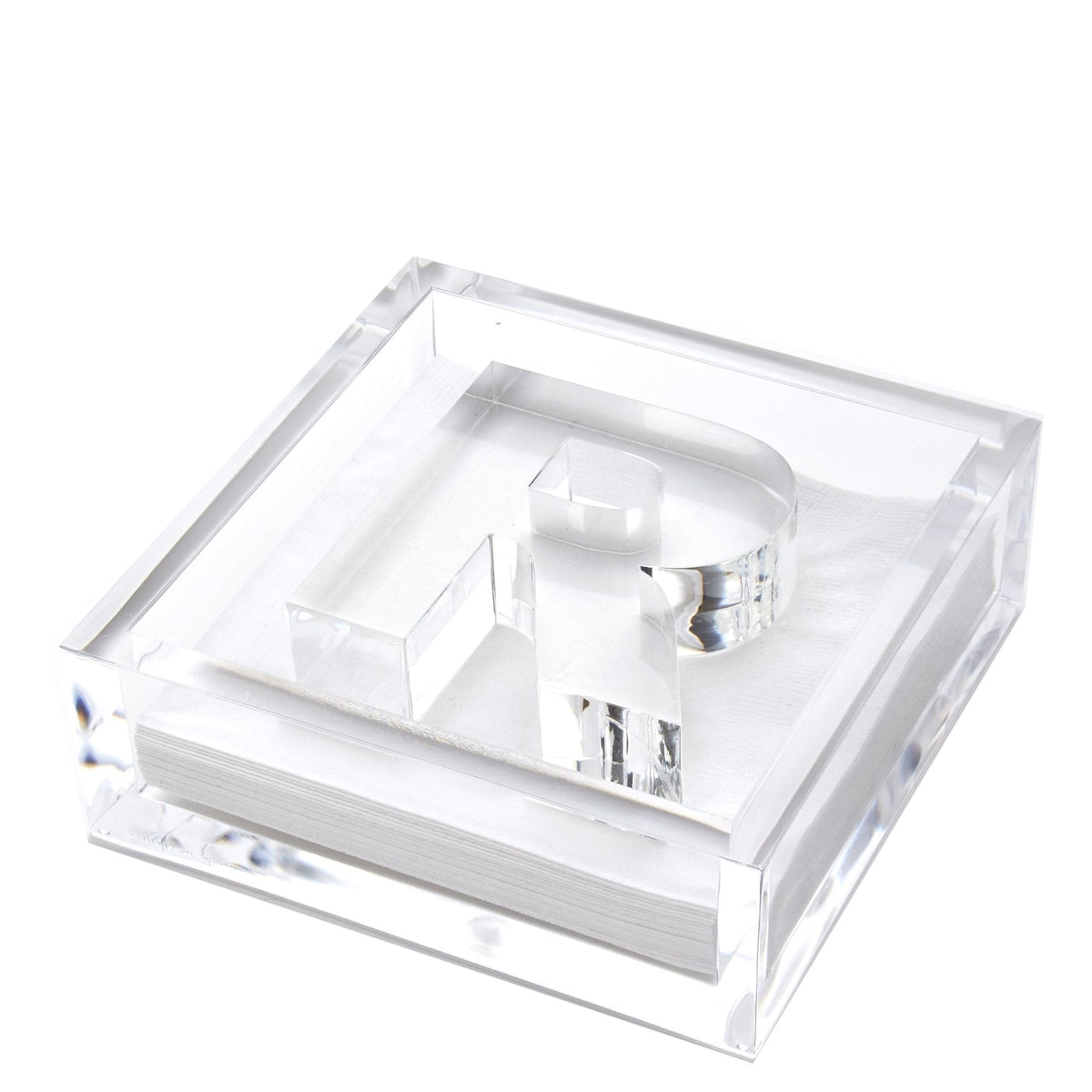 Initial Acrylic Cocktail Napkin Holder