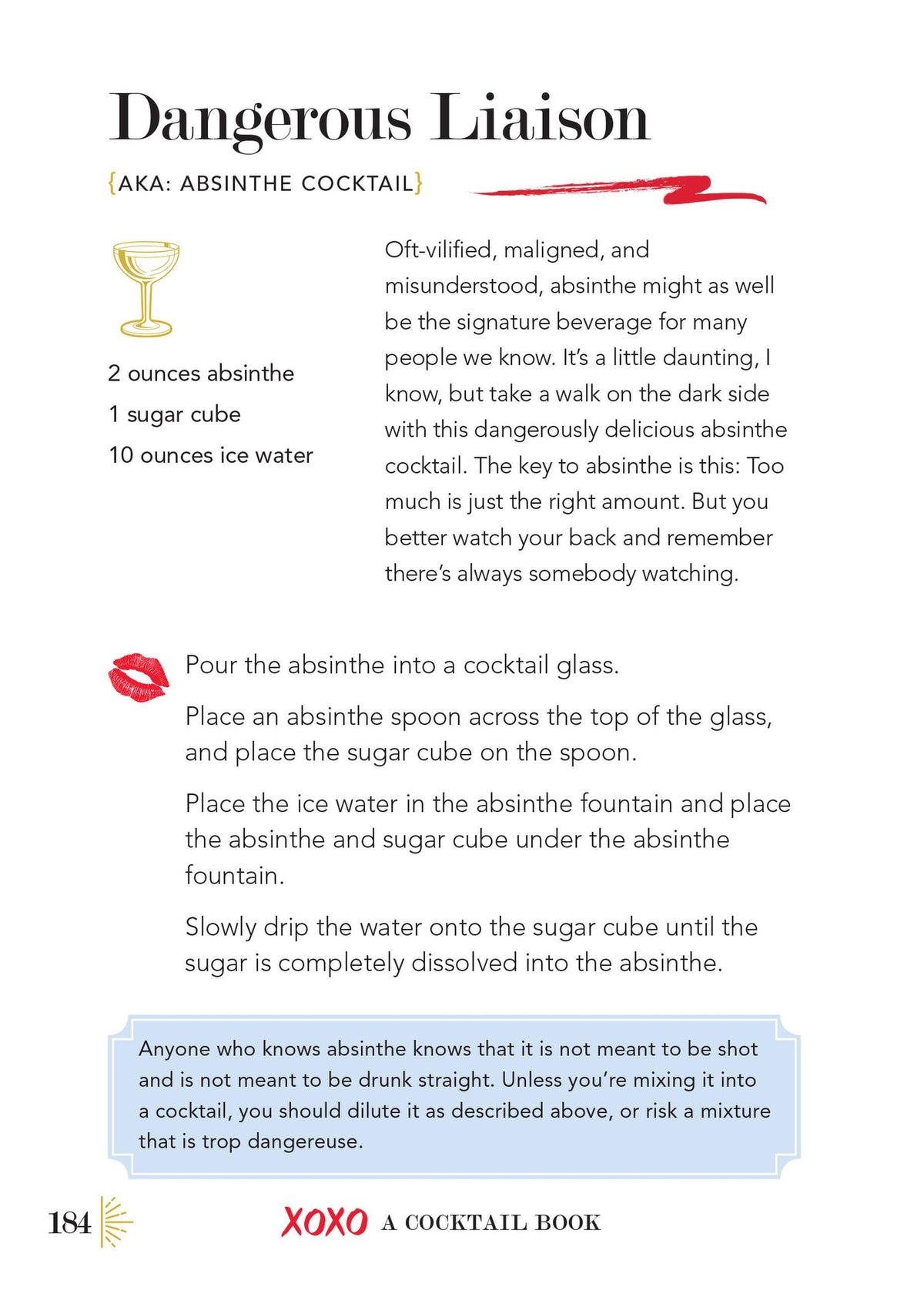 XOXO, A Cocktail Book