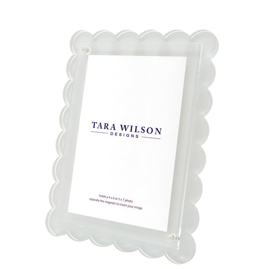 Light Grey Acrylic Scallop Frame