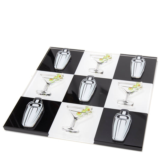 Martini Glass & Shaker Acrylic Tic Tac Toe