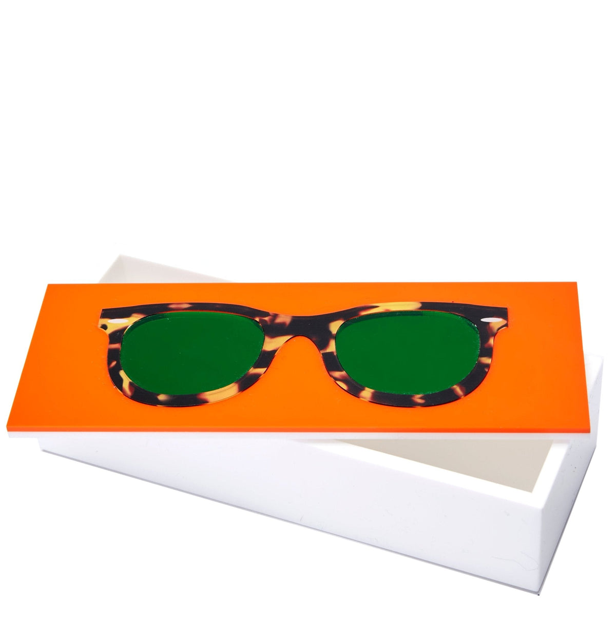 Orange Sunglasses Acrylic Trinket Box
