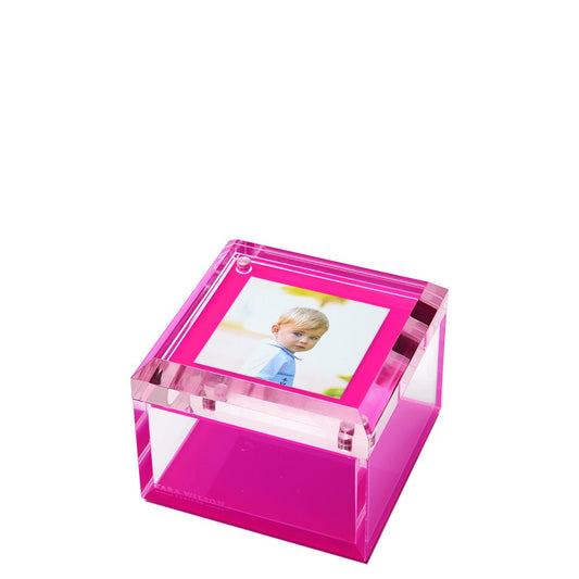 Pink Acrylic 4" x 4" Photo Box