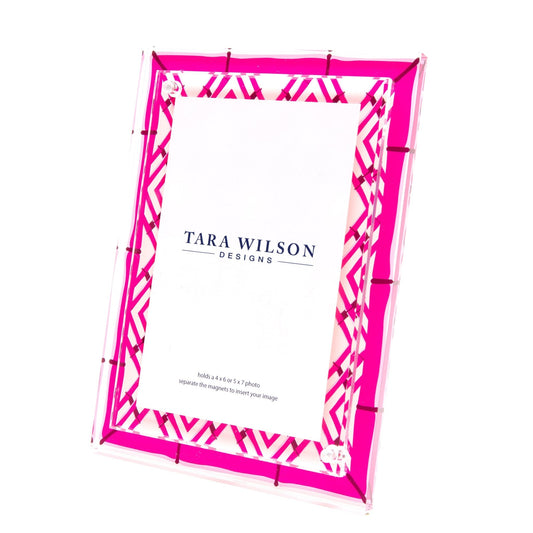 Pink Acrylic Bamboo Frame